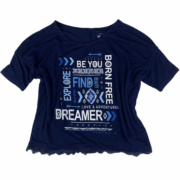 $5 CLEARANCE! Justice Dreamer Lace-Trim Short-Sleeve Tee - Picture 3 of 8